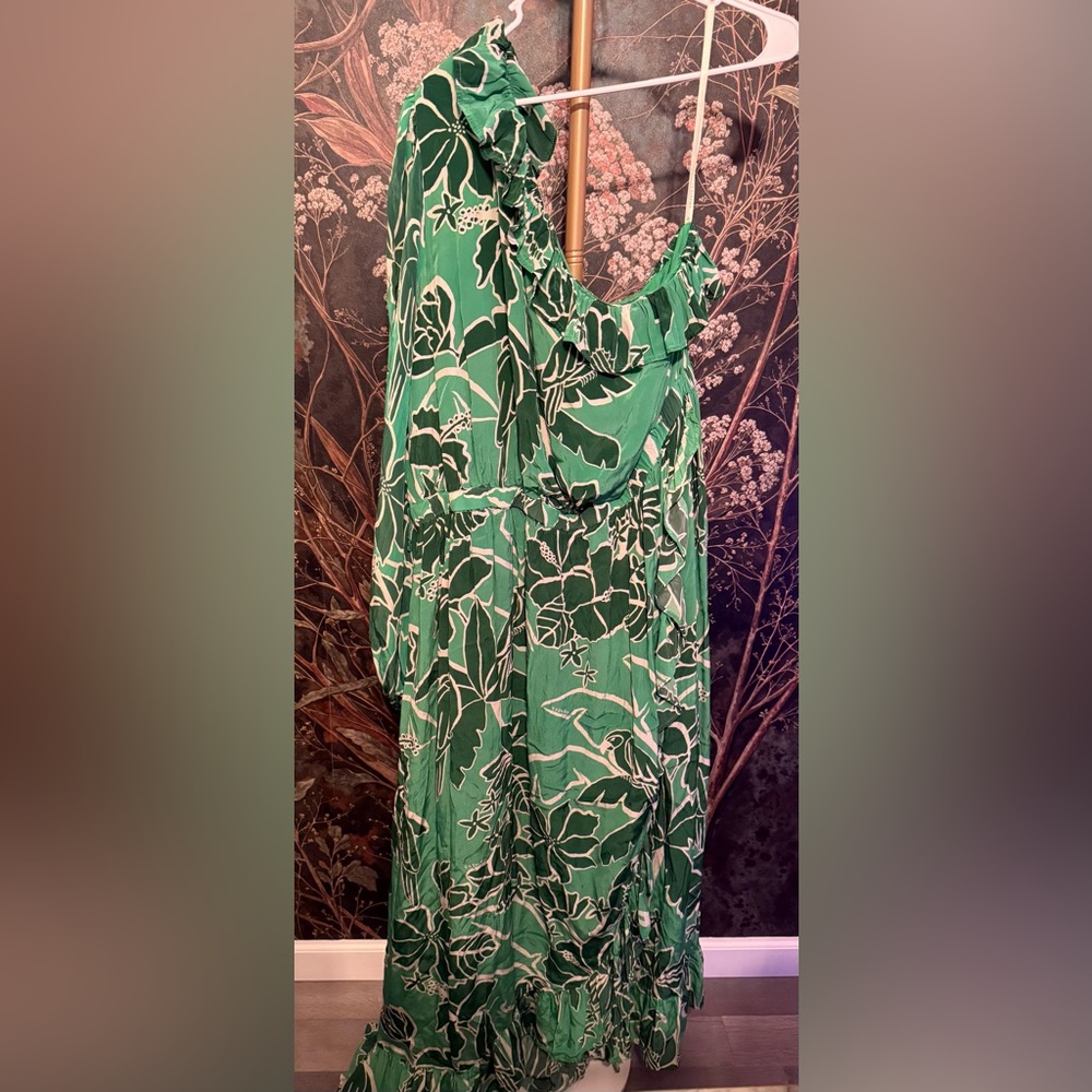 Farm Rio Printed One-Shoulder Ruffle Dress - Picture 9 of 9